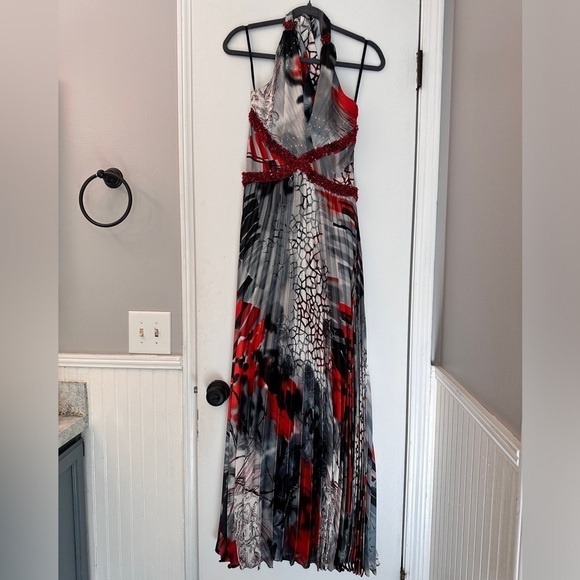 Alchera Halter Maxi Dress with Pleated Skirt, Size 40 (XS) - Picture 2 of 16